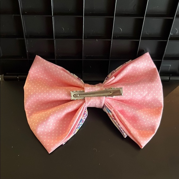 Floral Pink Bow for Kids - Picture 2 of 4